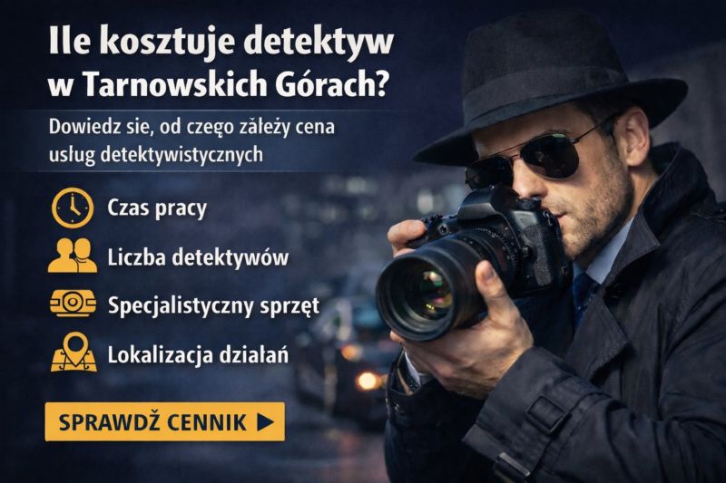 Ile kosztuje detektyw w Tarnowskich Górach? Cennik usług detektywistycznych 